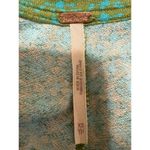 Free People Shayla Green Long Sleeve Printed Button Down Ruched Mini Dress S Photo 4