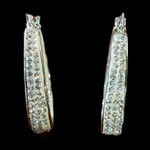 Nordstrom #404 Cz Silver Hoop Eartings Photo 0