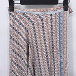 Free People Good For You Wrap Midi Skirt Women 8 Pink Blue Brown Silky Polyester Photo 2