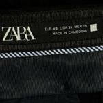 ZARA NEW Womens Black Zebra Animal Print Slim-Fit Trousers Size 31 Dress Pants Photo 9