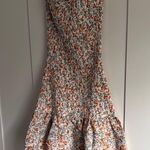 Windsor Floral Smocked Strapless Dress Photo 4