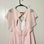 Azazie  Bridesmaid Formal Dress Rylee Blushing Pink Chiffon Size 14A Photo 6