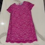 CeCe by Cynthia Steffe Floral Lace ShortSleeve Shift Dress Womens 6P FuchsiaPink Photo 1