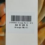 Saints + Secrets Mini Dress Orange Multi Tie Dye Cowl Neck Party Going Out Small Photo 8