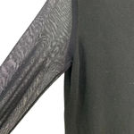 Fuzzi by Jean Paul Gaultier Sweater Sheer Sleeve V Neck Top Black Size XS NWT Photo 5