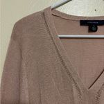 Jones Wear  Women's V-Neck Sweater in Light Brown Photo 6