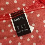 Red Polka Dot Long Sleeve Dress with Waist Tie Size M Photo 4