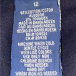 HAVANA JACKS CAFE Stretch capris navy button zipper closure mid rise size 12 Blue Photo 5