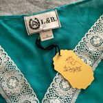 L&B NWT  teal sheer blouse size XL Photo 3