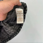 Free People  Black Taupe‎ Cotton Knit Comfy Short Top Ruffle Sleeves size L Photo 7