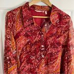 Soft Surroundings  Multicolor Paisley Blouse Size 1X NEW earth tones plus size Photo 2