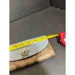 Coach Flap Clutch In Signature Canvas Tea Rose Wallet Bag Blue Brown C Logo Photo 11