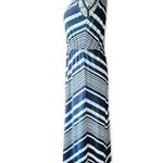 Market & Spruce Womens Sleeveless Striped Blue And White Maxi M Photo 2