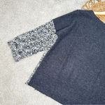 Eileen Fisher Ash Black Boucle Front Boxy Wool Mohair Chunky Knit Sweater Photo 7