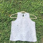 Lucy Paris  White Cutout Crochet Tank | S Photo 2