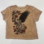 Affliction NEW  WOMEN'S WINGED REAPER BABY TEE SMALL Photo 2