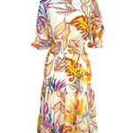 Flying Tomato BOHO  Floral  Dress Fall  Ruffles womens size small Puff Sleeve Photo 6