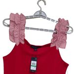 Tommy Hilfiger  Women's  Ruffle Strap Tank  Red Top Size L Photo 2