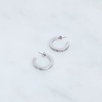 Karen Millen  European Crystal  Small Hoop Earrings Photo 1