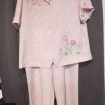Alfred Dunner Pink Embroidered Outfit, 2 Piece Set, Size 16 Pants, Size 18 Shirt Photo 0