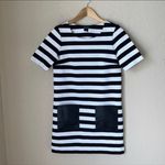 Club Monaco Black And White Striped Shift Dress Photo 1