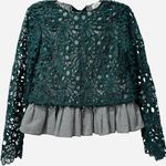 Maeve Anthropologie  Gingham & Lace Tie Back Top Size XS $118 Photo 3