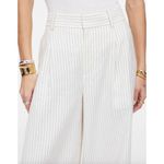 Madewell The Tall Harlow Superwide Leg Trouser Linen Cotton Pinstripe US 2 NWT Photo 4