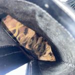 Sam Edelman Black Keegan Suede Fringe Stiletto Boots Gold Trim Womens 6 Photo 5