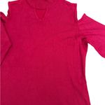 Susan Graver  Pink Mock Neck Cold Shoulder Sweater XS Photo 4