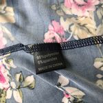 Southern Stitch Cold Shoulder Navy Floral Lace Trim Tunic Dress Photo 6