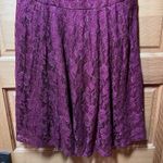 Women's Cranberry Red Lace Skater Dress Size Large Retro Christmas Holiday Party Photo 6