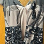 JS Collections  Soutache Short Sleeve Lace Cocktail Dress Black Nude 12 NWOT Photo 6