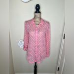 Anthropologie NTM:  Hei Hei Pink Elephant Print Gauze Button Down Blouse Size S Photo 14