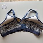 Cacique Lightly Lined No Wire Bra Blue White Print Size 48B Full Coverage NWOT Photo 1