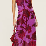 RHODE Jemima Floral Velvet Maxi Dress Sz 10‎ Purple Photo 0