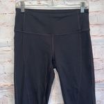 prAna Costas yoga leggings black mesh detail wide waistband pocket M Photo 1