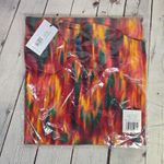 We Wore What Cut Out Midi Skirt in Fire Tie Dye Spicy Orange L NWT Photo 7