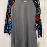 LuLaRoe  Randy 4th of July America 3/4 sleeve t-shirt 3XL NWT Photo 0