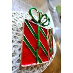 Christmas Present Brooch Pin New Red Green Festive Holiday Gift Party Je… Photo 6