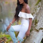 Stunning bodysuit one piece swimsuit nwt white lace Photo 3