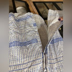 Maeve Anthropologie  Yarn Dyed Lena Tunic Top 3/4 long balloon Sleeves Oversized Photo 7