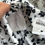 Leslie Fay Floral Wrap Top White Black 14 Photo 5