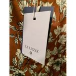 La Ligne x Target Women's Plus Size 4X Floral Print Satin Pants Trousers Brown Photo 2