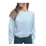 ethereal sweater paper crane small Light gray pullover crewneck, puff sleeves Photo 1