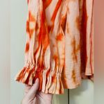 Anthropologie  Samant Chauhan Emilia Ruffled Tie-Dye Blouse Photo 5