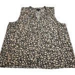 Vera Wang Simply Vera  Sleeveless Split Neck Blouse Size X-Large Camo Print Photo 0