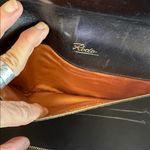 Rodo vintage Italian Black Leather Bag w/ matching coin purse convertible strap Photo 7