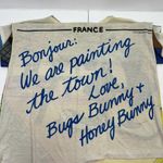 Vintage 1985 Looney Tunes Night Shirt Warner Bros Bugs Bunny France Jodie Arden Size L Photo 7