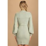 Lulus  Thankful Thoughts Sage Green Cable Knit Sweater Dress XL NWT Photo 7