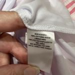 Sandra Darren  Striped Tea Length Dress MIDI Pink & White Dainty Baby Shower Photo 8